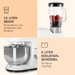 Lucia Küchenmaschine 3-in-1 2000 W / 2,7 PS 5 Ltr Edelstahl BPA-frei 13 Lucia Küchenmaschine 3-in-1 2000 W / 2,7 PS 5 Ltr Edelstahl BPA-frei -Einrichtungsgeschäft 10008236 de 0006 logo