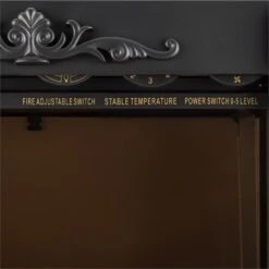 Grenoble Elektrischer Kamin Heizlüfter 1850 W Bodenrollen Thermostat -Einrichtungsgeschäft 10012129 yy 0003 detail Klarstein Grenoble Elektrischer Kamin 2000W