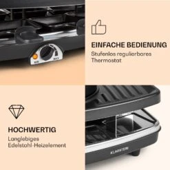 Entrecote 2-in-1 Raclettegrill & Fondue Naturstein 1100W 8 Personen -Einrichtungsgeschäft 10022268 de 0004 logo