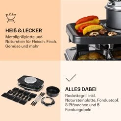 Entrecote 2-in-1 Raclettegrill & Fondue Naturstein 1100W 8 Personen -Einrichtungsgeschäft 10022268 de 0005 logo