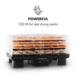 Bananarama Dörrautomat Schwarz 550W Trockner Dehydrator 6 Etagen 12 Bananarama Dörrautomat Schwarz 550W Trockner Dehydrator 6 Etagen -Einrichtungsgeschäft 10027831 yy 0004 logo Klarstein Bananarama Doerrautomat schwarz reedit