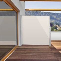 Bari 318 Seitenmarkise Seitenrollo 300x180cm Aluminium Creme -Einrichtungsgeschäft 10028016 yy 0003 ambient Blumfeldt Bari 318 Seitenmarkise