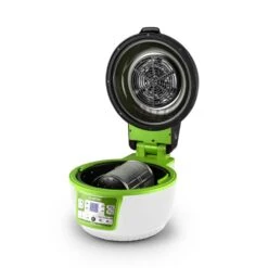 VitAir Turbo Heißluftfritteuse Grün-weiß 1400W Grillen Backen 9l -Einrichtungsgeschäft 10028288 yy 0007 titel 06 Klarstein VitAir Heissluftfritteuse gruen weiss
