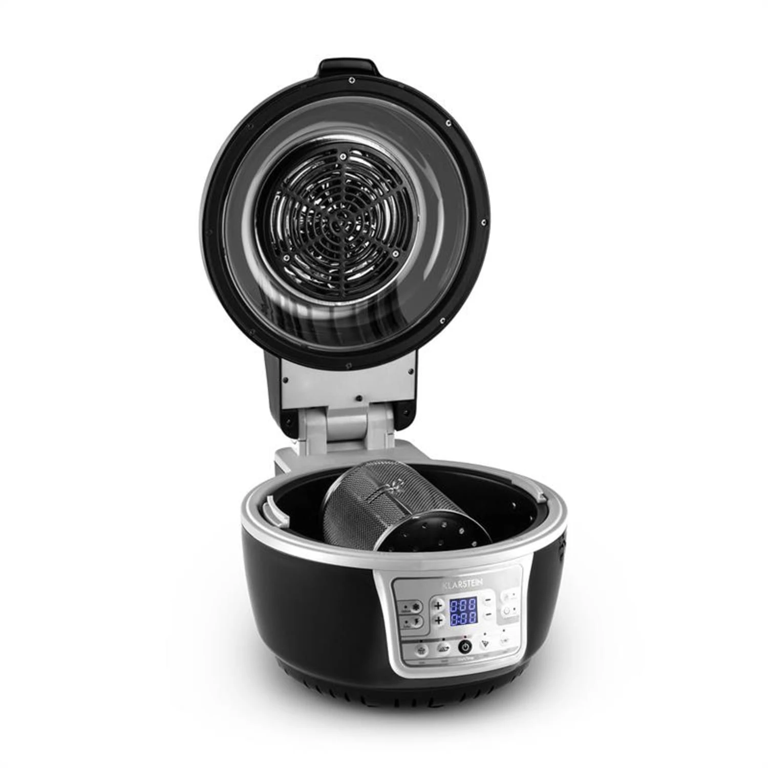 VitAir Turbo Heißluftfritteuse Grau-schwarz 1400W Grillen Backen 9l 2 VitAir Turbo Heißluftfritteuse Grau-schwarz 1400W Grillen Backen 9l – Bild 2