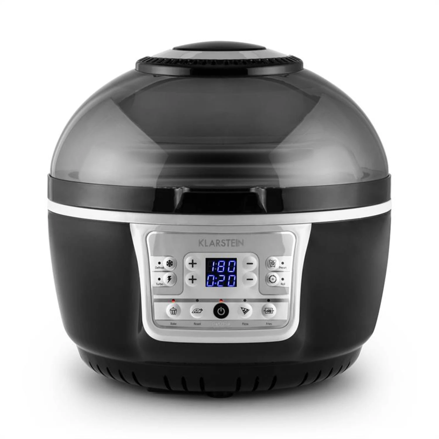 VitAir Turbo Heißluftfritteuse Grau-schwarz 1400W Grillen Backen 9l 5 VitAir Turbo Heißluftfritteuse Grau-schwarz 1400W Grillen Backen 9l – Bild 5