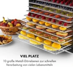 Fruit Jerky Steel 10 Dörrautomat 10 Etagen 1000 W Fläche: 1,5 M² Timer -Einrichtungsgeschäft 10028437 de 0004 logo