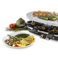 All-U-Can-Grill Raclette 4-in-1 Pancake Crêpes Steinplatte 8 Personen -Einrichtungsgeschäft 10028450 yy 0008 titel Klarstein All U Can Grill Raclettegrill 4in1