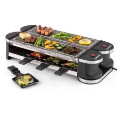 Tenderloin 100 Raclette-Grill 1200 W (2x600W) 8 Personen 2x Naturstein -Einrichtungsgeschäft 10028579 yy 0007 logo 07 Klarstein Tenderloin Raclette Grill