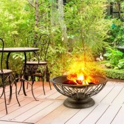 Tulip Feuerschale Ø75cmGrill Feuerstelle Funkenschutz Stahl Brüniert 16 Tulip Feuerschale Ø75cmGrill Feuerstelle Funkenschutz Stahl Brüniert -Einrichtungsgeschäft 10028582 yy 0008 ambient 08 Blumfeldt Tulip Feuerschale 75cm Grill