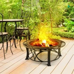 Ronda Feuerschale Ø95cm Grill Feuerstelle Funkenschutz Stahl Brüniert 14 Ronda Feuerschale Ø95cm Grill Feuerstelle Funkenschutz Stahl Brüniert -Einrichtungsgeschäft 10028583 yy 0008 ambient 08 Blumfeldt Ronda Feuerschale 95cm Grill