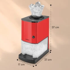 Icebreaker Ice Crusher 15kg/h 3,5 Liter Eisbehälter Edelstahl Rot -Einrichtungsgeschäft 10028938 yy 0011 dimensions