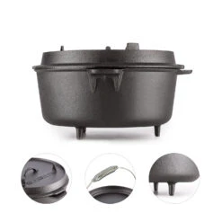Hotrod 145 Dutch Oven BBQ-Topf 12 Qt / 11,4 Liter Gusseisen Schwarz -Einrichtungsgeschäft 10029168 yy 0004 logo