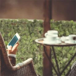 Fency Bright Leaf Sichtschutzzaun Windschutz 300x100 Cm Buche Hellgrün -Einrichtungsgeschäft 10029246 yy 0004 ambient Blumfeldt Fency Bright Lea Sichtschutz