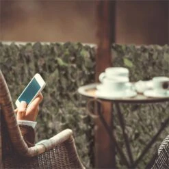 Fency Dark Leaf Sichtschutzzaun Windschutz 300x100 Cm Dunkelgrün Mix -Einrichtungsgeschäft 10029248 yy 0004 ambient Blumfeldt Fency Dark Leaf Sichtschutz