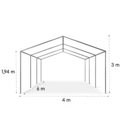 Sommerfest 4x6m 500 G/m² Partyzelt Festzelt PVC Wasserdicht Feuerfest -Einrichtungsgeschäft 10029435 yy 0010 logo