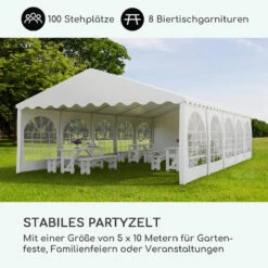 Sommerfest 5x10m 500 G/m² Partyzelt Festzelt PVC Wasserdicht Verzinkt -Einrichtungsgeschäft 10029441 de 0002 logo