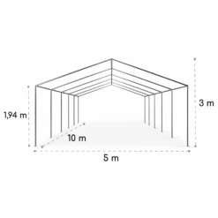 Sommerfest 5x10m 500 G/m² Partyzelt Festzelt PVC Wasserdicht Verzinkt -Einrichtungsgeschäft 10029441 yy 0010 logo