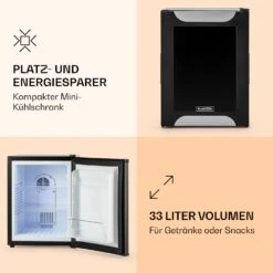 Happy Hour 33 Minibar 33L 5-15°C EEK G 25dB LED-Licht -Einrichtungsgeschäft 10030510 de 0003 logo
