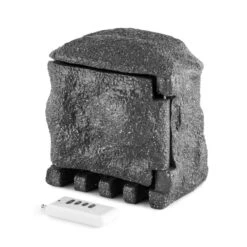 Power Rock Remote Gartensteckdose 4-fach Verteiler 3m Fels Dunkelgrau -Einrichtungsgeschäft 10030598 yy 0006 front Waldbeck Power Rock Gartensteckdose 3m dunkelgrau