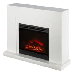 Blanca Elektrischer Kamin LED-Flammensimulation 750/1500 W 5000 BTU -Einrichtungsgeschäft 10030847 yy 0008 front Klarstein Blanca Elektrischer Kamin 1000 2000W