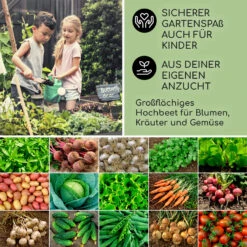 High Grow Hochbeet Gartenbeet 1,6m Zink-Alu-Beschichtung Beige -Einrichtungsgeschäft 10031114 DE 0006 usp