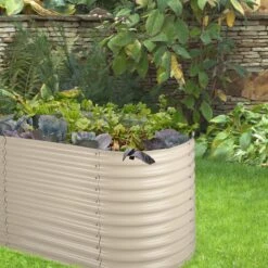 High Grow Hochbeet Gartenbeet 2,0m Zink-Alu-Beschichtung Beige -Einrichtungsgeschäft 10031120 uk 0003 logo