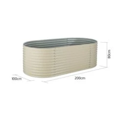 High Grow Hochbeet Gartenbeet 2,0m Zink-Alu-Beschichtung Beige -Einrichtungsgeschäft 10031120 uk 0005 logo