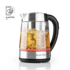 Ostfriese Wasserkocher 2-in-1 Teekocher 1,7L 2200W LED Edelstahl Glas -Einrichtungsgeschäft 10031479 yy 0005 logo Klarstein Ostfriese Wasserkocher Edelstahl Glas