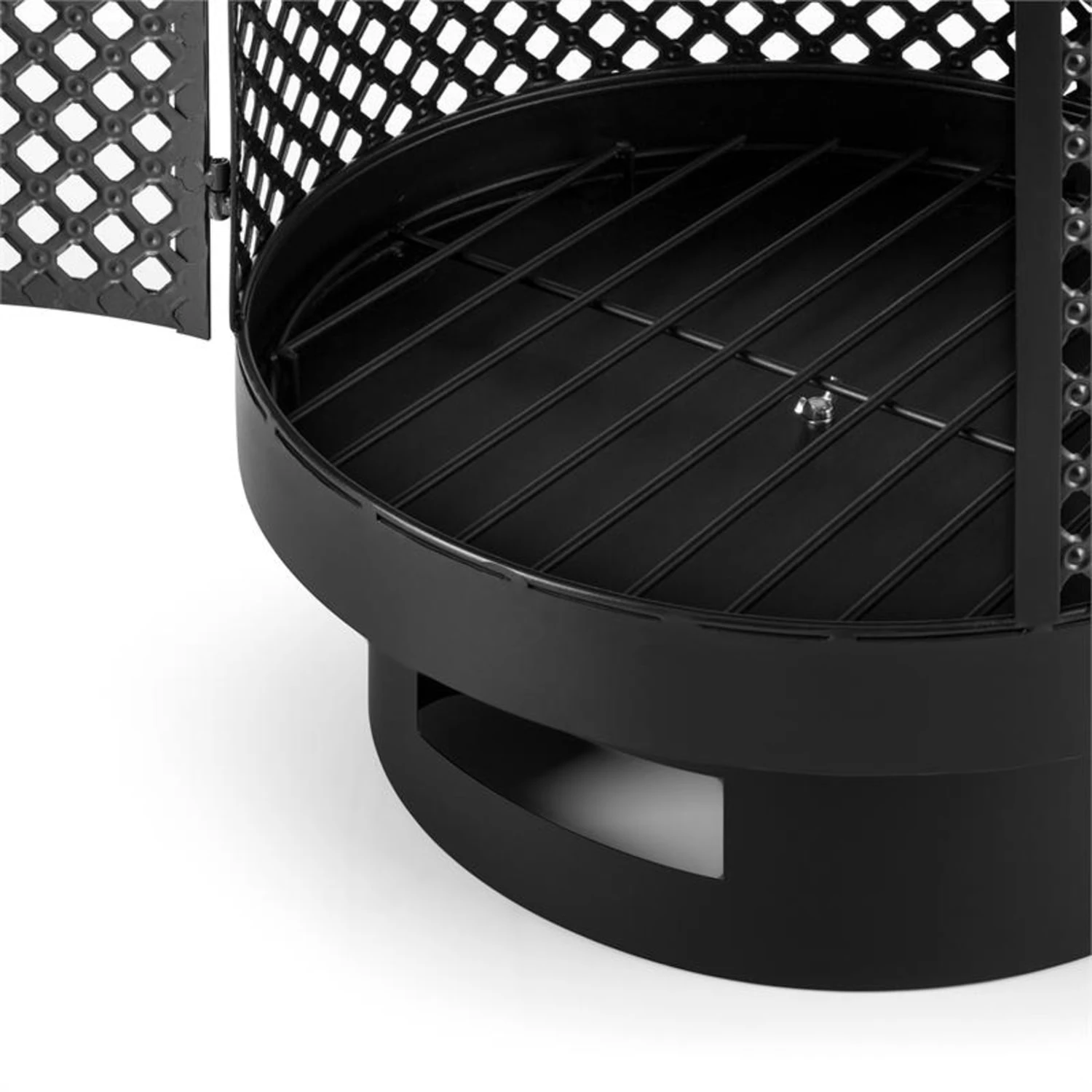 Essos Gartenofen Holzofen Ø45cm Gitterwand Stahlblech Schwarz 4 Essos Gartenofen Holzofen Ø45cm Gitterwand Stahlblech Schwarz – Bild 4