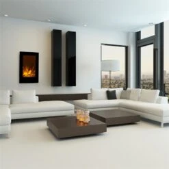 Lausanne Vertical Elektrischer Kamin 1000/2000 W Fernbedienung Dimmer -Einrichtungsgeschäft 10031556 yy 0002 ambient Klarstein Lausanne Vertical Elektrischer Kamin reedit