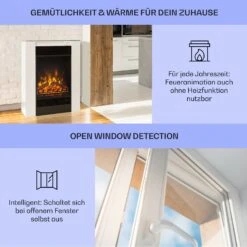  Studio 5 Elektrischer Kamin Heizlüfter 900/1800 W Fernbedienung -Einrichtungsgeschäft 10031572 de 0004 usp
