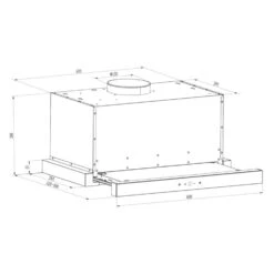 Vinea Unterbau-Dunstabzugshaube Flachschirmhaube 60cm Schwarz -Einrichtungsgeschäft 10031681 yy 0008 detail Klarstein Vinea Unterbau Dunstabzugshaube schwarz