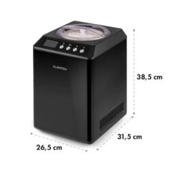 Vanilly Sky Family Eiscremebereiter Frozen Yoghurt 250W 2,5l Schwarz -Einrichtungsgeschäft 10031848 yy 0008 logo Klarstein Vanilly Sky Family Eiscremebereiter schwarz