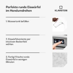 Metropolitan Eiswürfelmaschine 12kg/24h Digitales Display -Einrichtungsgeschäft 10031881 de 0004 usp