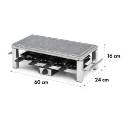 Schmelzlette Raclette 1500W Naturstein-Platte Edelstahlgehäuse -Einrichtungsgeschäft 10032028 yy 0006 logo Klarstein Schmelzlette Raclette 1500W Edelstahl