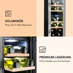Vinovilla 17 Built-In Duo Weinkühlschrank 2 Zonen 53l 17 Fl. Glastür -Einrichtungsgeschäft 10032030 de 0006 logo