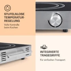 VariCook Duo Kochplatte 3000W Edelstahlgehäuse Tragegriffe -Einrichtungsgeschäft 10032124 de 0004 logo