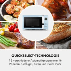 Fine Dinesty 2-in-1-Mikrowelle: 23l 800W / Grill: 1000W Blau -Einrichtungsgeschäft 10032201 de 0005 logo