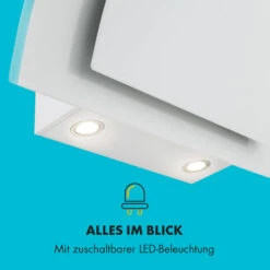 Sabia 90 Dunstabzugshaube 90cm 600m³/h LEDs 3 Leistungsstufen Weiß -Einrichtungsgeschäft 10032294 de 0005 logo