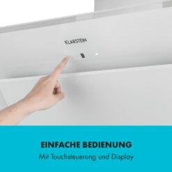 Sabia 90 Dunstabzugshaube 90cm 600m³/h LEDs 3 Leistungsstufen Weiß -Einrichtungsgeschäft 10032294 de 0008 logo