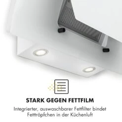 Sabia 90 Dunstabzugshaube 90cm 600m³/h LEDs 3 Leistungsstufen Weiß -Einrichtungsgeschäft 10032294 de 0009 logo