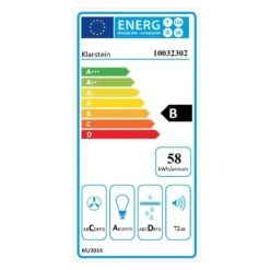 Barett Inselabzugshaube Ø35cm Umluft 558 M³/h LED Aktivkohlefilter -Einrichtungsgeschäft 10032302 energy label