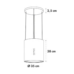 Barett Inselabzugshaube Ø35cm Umluft 558 M³/h LED Aktivkohlefilter -Einrichtungsgeschäft 10032302 yy 0009 logo
