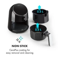 AirVital Heißluftfritteuse 1300W 2,5l CeraPlus-Antihaft Touch Schwarz 13 AirVital Heißluftfritteuse 1300W 2,5l CeraPlus-Antihaft Touch Schwarz -Einrichtungsgeschäft 10032332 yy 0006 logo Klarstein AirVital Heissluftfritteuse 1300W schwarz