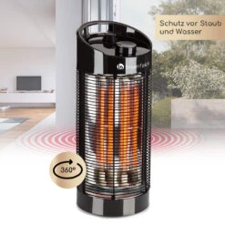 Heat Guru 360 Standheizstrahler 1200/600W 2 Stufen IPX4 Oszillation