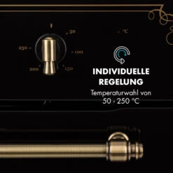 Victoria Einbaubackofen Retro-Design 9 Funktionen 50-250°C Schwarz -Einrichtungsgeschäft 10032460 de 0005 logo