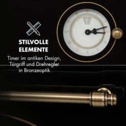 Victoria Einbaubackofen Retro-Design 9 Funktionen 50-250°C Schwarz -Einrichtungsgeschäft 10032460 de 0006 logo