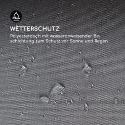 Steakhouse Grilldach 220x215x140cm PE 180 G/m² Flammhemmend Stahl Grau -Einrichtungsgeschäft 10032523 de 0006 logo