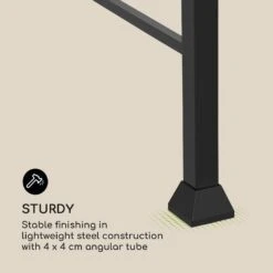 Steakhouse Grilldach 220x215x140cm PE 180 G/m² Flammhemmend Stahl Grau -Einrichtungsgeschäft 10032523 uk 0010 logo