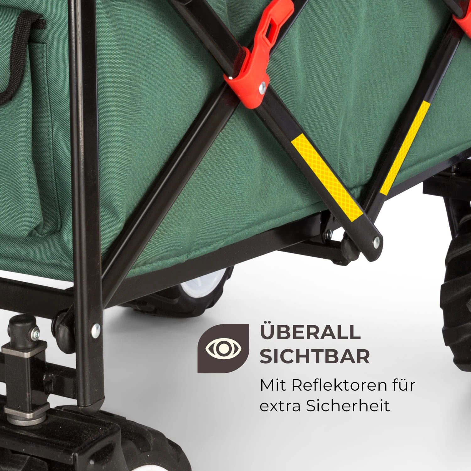 Easy Rider Bollerwagen Bis 70kg Teleskopstange Zusammenklappbar Grün 5 Easy Rider Bollerwagen Bis 70kg Teleskopstange Zusammenklappbar Grün – Bild 5